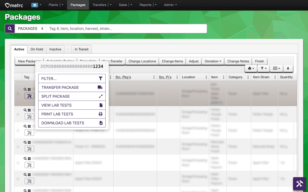 Package Context Menu