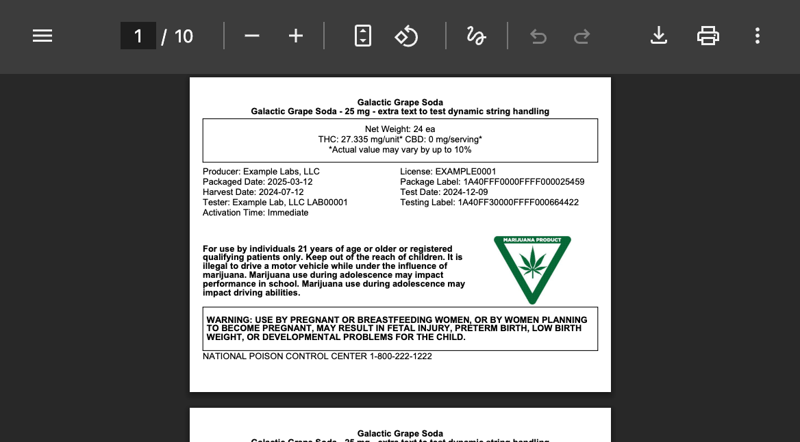State-specific Package Labels - Click to view PDF